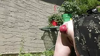 Dirtygardengirl – Backyard Cleaning With Prolapse Of Her Anal Hole