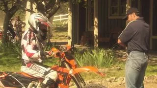 Romantic couple drive to fuck rough in the wild