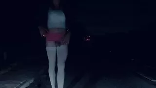 Sunny show sissy clit for happy truck drivers