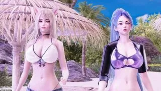 Mmd Girl's Generation - Holiday Ahri Kaisa – Hot Kpop Dance, League Of Legends