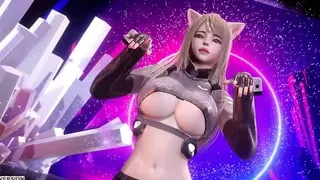 Mmd (G)I-Dle - Tomboy – Hot Kpop Dance, Ahri, Akali, Evelynn, Kaisa, League Of Legends Kda