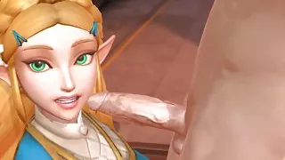 Princess Zelda's Legendary Deepthroat Blowjob