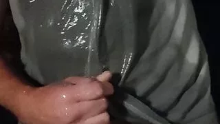 More pissing in my Nike trackies, wet t-shirt, squirting everywhere! Scallyoscar
