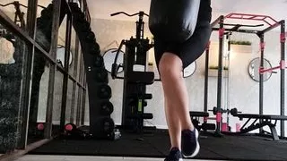 Mommy Playing In Gym Showing Big Boobs Outdoors