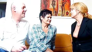 German Old Wife And Husband – First Ffm Threesome With Mature
