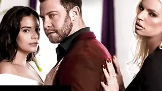 MODERN-DAY SINS - Cheating Husband Fucks Sneaky Mistress In Secret While Wife Waits In Other Room