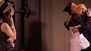 Long haired blonde moans in pleasure while getting banged rough