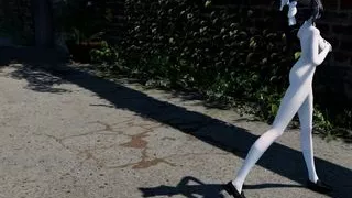 Young Bitch Does A Sexy Dance. Elastic Ass, Boobs, Nipples, Outdoor Dancing, Naked Young Beauty, Cute Girl