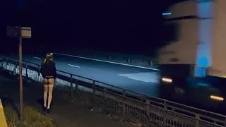 Sexu outfit cd flashing and cuming for truck drivers