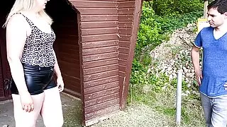 Brazenly fucked at the bus stop! Everyone could see it! I love public sex! Cum full of me!