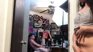 Stepsister Catches Her Brother Modeling On Webcam