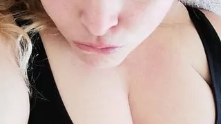 Kitty Queen teasing in her tight black top, small shorts and black socks. JOI as she plays with her big natural tits