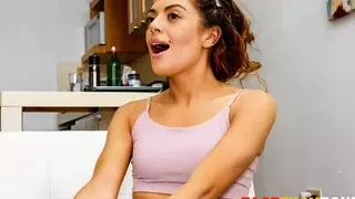 Yoga Teacher Prepares Throat For Cock