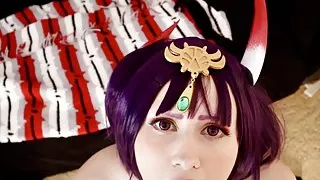 Maid Shuten Douji sucks your cock (POV) CiCi Saeki