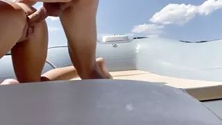 Fucking my hot ass girlfriend Melissa on a boat