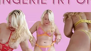 MILF lingerie try on haul