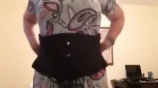 Ladyunfminer a few weeks into waist training in her corset
