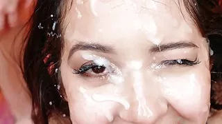 PremiumBukkake - Valeria Valois swallows 76 huge cumshots