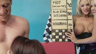 Farrah Fox along with Tilly Jones and Sheena jump on a cock