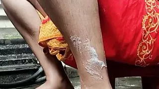 Young Girl Is Bathing In Bathroom. Hot Girl Is Pissing, Fondling Her Boobs And Masturbating.