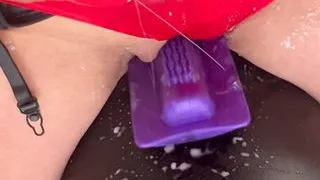 Sybian #7 – Spraying Milk All Over The Sybian