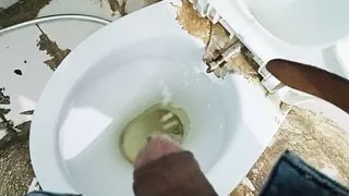 Pissing in my office toilet