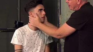 Deviant mature man Sebastian Kane teases twink Jesse Evans