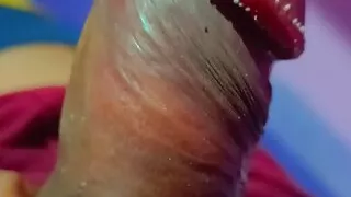 Guy flashes his dick and jerks off in front of a  Indian