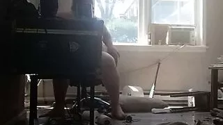 Mofo2121 naked and playing with the shades up