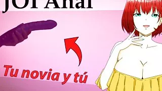 Spanish JOI Anal hentai: tu novia quiere probar su dildo doble.