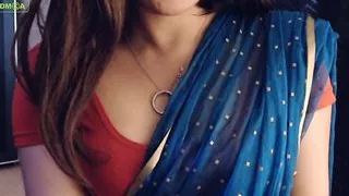 Cammodel BadGirlLHR in Saree