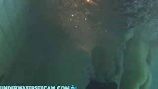 naughty girl undresses in swimming pool and plays with her boyfriends cock: fingering, blowjob, fuck