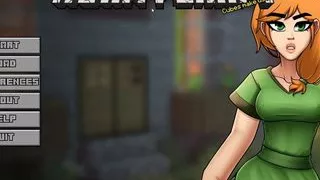 HornyCraft Minecraft Hentai game parody PornPlay Ep.1 a sexy gold bikini armor for Alex