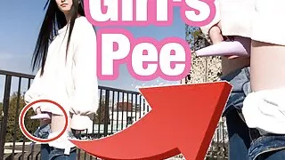 Japanese girl can pee with standing up lol After pissing, I enjoyed masturabation with the adult toy!