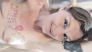 Sexy soapy shower fun with Mistress Wriggler