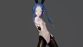 R18 colored MMD - Type Lo Playboy Undress Blue Hair Color Edit Smixix