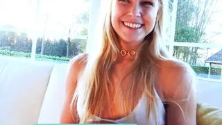 Horny Blond Teen making her Hole more Loose