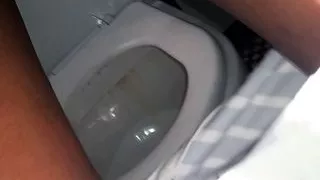 Disgusting stupid pussy spilled pee rain too soon