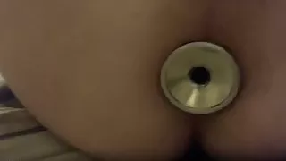 Mein Arsch Big Metal Buttplug Shoved in my ass sbob