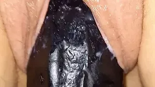 Squirting on Monster Dildo, German FERKELCHEN