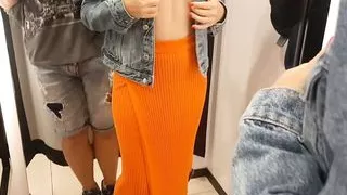 A Sexy Stranger Asked Me to look at her in the fitting Room.