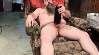 Daddy bear with bater toy