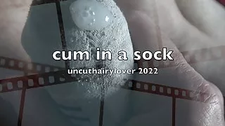 Put an old sock on it and cum in sock wanking dirty stinky