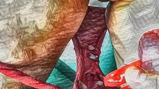 XXX CARTOON. Helping Hand of the House Maid. Cumming on her Big Clit and her Red Panties.