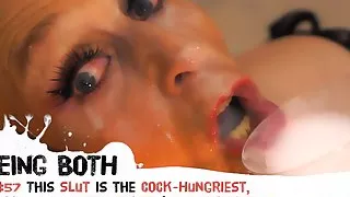 #57 Trailer-This Slut is the Cock-Hungriest, filled up in both holes & cum-covered - BeingBoth