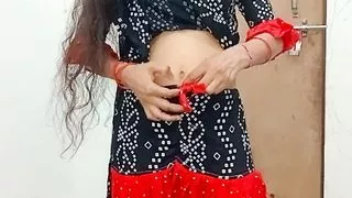 Indian bhabhi changing clothes in her room