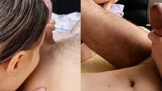 Two Cam Rimming And Handjob Cumshot! POV!