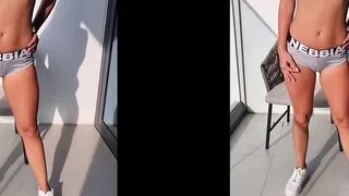 Public blowjob on the hotel balcony