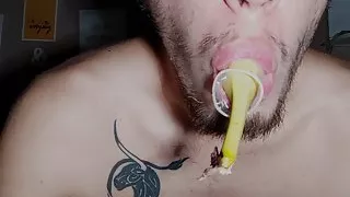 20+ cm down the throat gagging