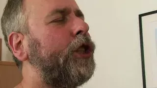 Hairy grandmother in lingerie double penetration